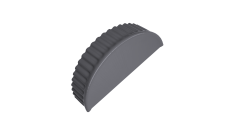 Заглушка торцевая 0,45 PE RAL 7004 сигнальный серый