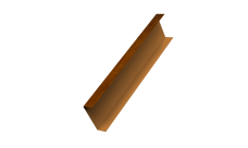 Декоративная накладка на столб универсальная 62х55 для забора жалюзи 0,45 Print Premium Golden Wood Intense FTC (2,5м)