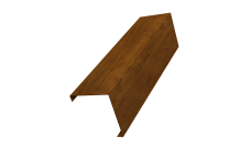 Декоративная накладка на столб универсальная угловая 62х55 для забора жалюзи 0,45 Print Elite Golden Wood TwinColor (2м)