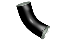 Колено стока Grand Line ПЭ 90мм RAL 9005 черный