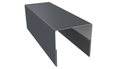 Планка П-образная заборная 20 Grand Line 0,45 Drap TR lite RAL 7024 мокрый асфальт (2,5м)