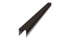 Планка вертикальная обратная для горизонтального монтажа штакетника 0,45 PE RR 32 темно-коричневый (2,5м)