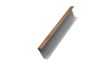 Декоративная накладка на столб универсальная 60х60 для забора жалюзи 0,45 Print Premium Pine Wood Fresh (2,5м)