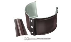 Кронштейн трубы на кирпич GL PE 90 мм RR 32 темно-коричневый