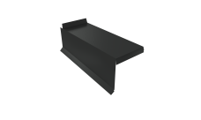 Планка торцевая сегментная Квадро профи Левая 0,45 Drap TX RAL 7016 антрацитово-серый