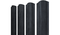 Штакетник Круглый фигурный Grand Line 0,45 Принт Премиум Серое дерево TwinColor