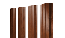 Штакетник П-образный A с прямым резом Grand Line 0,45 Print Elite Rowan TwinColor