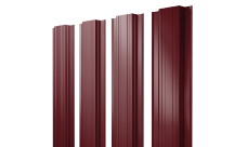 Штакетник Прямоугольный с прямым резом 0,45 PE RAL 3005 красное вино