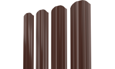 Штакетник Твин XL фигурный Grand Line 0,45 Драп ТХ RAL 8017 шоколад