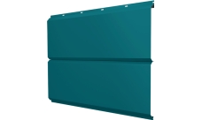 Софит металлический ЭкоБрус new Grand Line без перфорации 0,45 PE с пленкой RAL 5021 водная синь