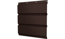 Софит металлический Классик v01 Grand Line без перфорации 0,5 Satin Matt TX с пленкой RAL 8017 шоколад