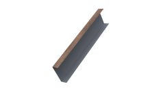 Декоративная накладка на столб универсальная 62х55 для забора жалюзи 0,45 Print Premium Almond Wood Fresh (2,5м)