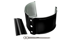 Кронштейн трубы на кирпич GL PE 90 мм RAL 9005 черный