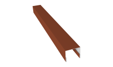 Планка П-образная заборная 24 0,45 Drap TX RAL 8004 терракота (2м)