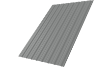 Профнастил С10R Grand Line 0,5 Сатин RAL 9006 бело-алюминиевый