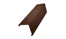 Декоративная накладка на столб универсальная угловая 62х55 для забора жалюзи 0,45 Print Elite Choco Wood TwinColor (2м)