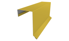 Планка торцевая кровельная фальц 65х97 Grand Line 0,45 PE с пленкой RAL 1018 цинково-желтый (2м)