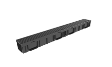 Комплект Gidrolica Light: лоток водоотводный ЛВ -10.11,5.9,5 - пластиковый с решеткой РВ- 10.11.50 пластиковой ячеистой, кл. B125 (0809Б)