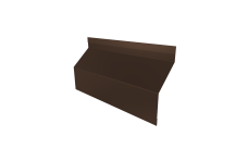 Ламель забора жалюзи Milan Slim стартовая/финишная для калиток и ворот Grand Line 0,45 Drap TwinColor RAL 8017 шоколад