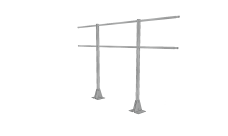 Ограждение кровельное для парапета на плоскую кровлю 9006(3,0х1,2м) ОЦ