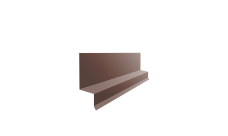 Отлив верхний фальц Grand Line 0,45 Drap TR RAL 8017 шоколад (2м)