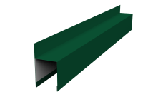 Планка опорная составная внешняя для забора жалюзи Palermo Grand Line 0,7 PE RAL 6005 зеленый мох (2,5м)