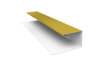 Планка П-образная завершающая сложная Корабельная Доска Grand Line 0,45 PE с пленкой RAL 1018 цинково-желтый (2м)