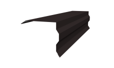 Планка торцевая фигурная 100х85 Grand Line 0,45 Drap TX RAL 9005 черный (2м)