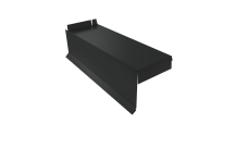Планка торцевая сегментная Квадро профи Левая стартовая 0,45 Drap TX RAL 7016 антрацитово-серый