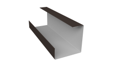 Планка угла внутреннего составная нижняя Экобрус Grand Line 0,5 Satin с пленкой RR 32 темно-коричневый (2м)