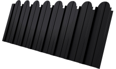 Профнастил C10A фигурный Grand Line 0,5 Drap TX RAL 9005 черный