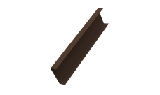 Декоративная накладка на столб универсальная 60х60 для забора жалюзи 0,45 PE-Double RAL 8017 шоколад (2м)