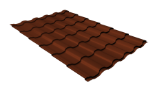 Металлочерепица "Кредо" ("Kredo") v01 0,5 Satin RAL 3009 оксидно-красный
