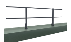 Ограждение кровельное для парапета на плоскую кровлю RAL 7024 (2,0х0,9м)ОЦ