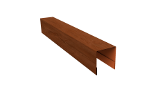 Планка боковая для забора из сайдинга (Блок-хаус new) 0,45 Print Elite Rowan TwinColor (3м)