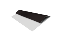 Планка стартово-финишная Экобрус Grand Line 0,5 Rooftop Бархат RAL 9005 черный (2м)