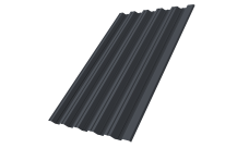 Профнастил НС35R Grand Line 0,5 PurPro RAL 7024 мокрый асфальт