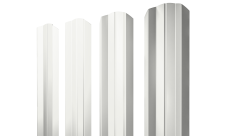 Штакетник М-образный A фигурный 0,45 Drap RAL 9003 сигнальный белый