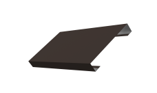 Ламель лицевая 125 забора жалюзи Texas 0,45 Drap-double TX RR 32 темно-коричневый