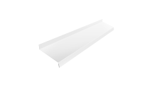 Отлив простой 150 Grand Line 0,45 PE-Double с пленкой RAL 9003 сигнальный белый (2м)