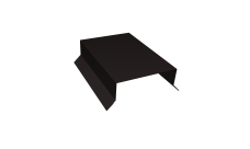 Парапетная крышка прямая 125мм 0,5 Velur X RAL 9005 черный (3м)