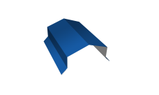 Парапетная крышка угольная 100мм Grand Line 0,5 Satin с пленкой RAL 5005 сигнальный синий (2м)