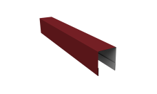 Планка боковая для забора из сайдинга (Квадро брус, Вертикаль) 0,45 Drap TX RAL 3005 красное вино (2м)