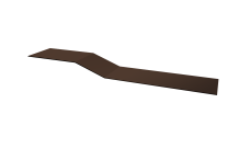 Планка крепежная фальц 0,45 PE-Double с пленкой RAL 8017 шоколад (2м)