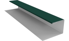 Планка П-образная Экобрус Grand Line 0,5 Satin с пленкой RAL 6005 зеленый мох (2м)