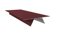 Планка стыковочная составная верхняя Экобрус Grand Line 0,45 Drap TX RAL 3005 красное вино (2м)