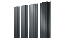 Штакетник Прямоугольный с прямым резом Grand Line 0,45 Drap RAL 7016 антрацитово-серый