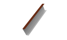 Декоративная накладка на столб универсальная 62х55 для забора жалюзи 0,5 Satin RAL 3009 оксидно-красный (3м)