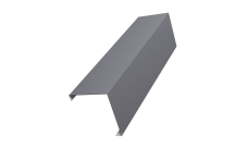 Декоративная накладка на столб универсальная угловая 60х60 для забора жалюзи 0,5 Satin RAL 7004 сигнальный серый (3м)