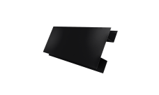 Планка H-образная стыковочная сложная Grand Line 0,5 Velur X RAL 9005 черный (3м)
